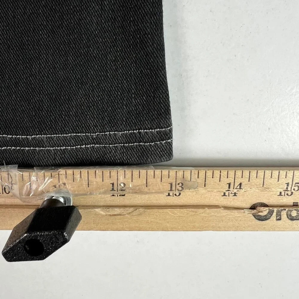 Halara Flex Jeans Women's 27x28* High Rise Wide Leg Black Stretch Denim No Tag - Picture 10 of 16